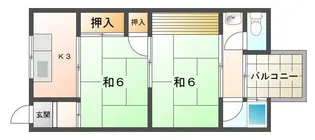 大作コーポ【5階】の間取り