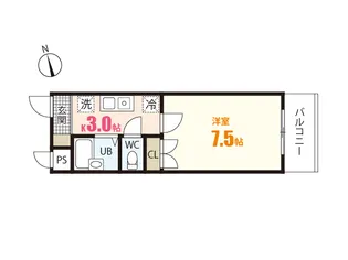 メゾンミカド【3階】の間取り