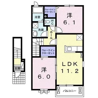 メゾン エンジュ II【2階】の間取り