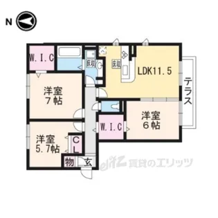 WembleyLuzAzul【1階】の間取り