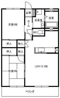 コーポラス元島10【2階】の間取り