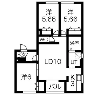 サンドリヨン A棟【2階】の間取り
