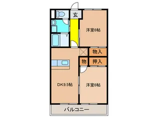 シャインハイム池端【4階】の間取り