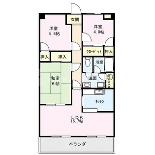 ドゥエルあじさいII【3階】の間取り