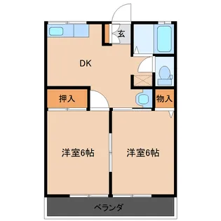 ハピネス【2階】の間取り