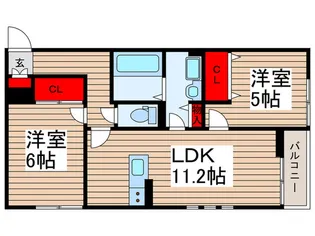 Racine Matsudo【2階】の間取り
