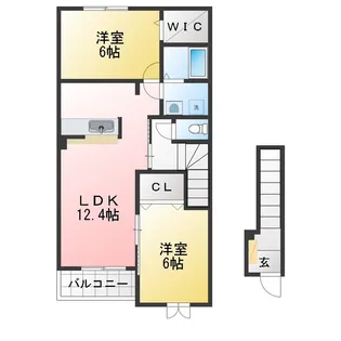 ル・ヴァンクレールI【2階】の間取り