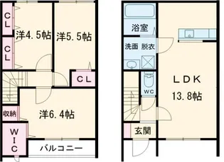 Twin Terrace千波 Aの間取り