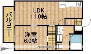 エスポワール久米B【2階】の間取り