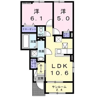 ヴァンベール【1階】の間取り