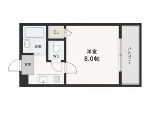 パーク朝日【4階】の間取り