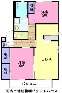 プラタナスナカジマ B【1階】の間取り