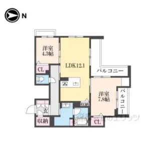 シャーメゾンエクセル【4階】の間取り