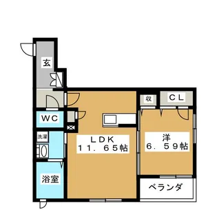 ティアコート茅ヶ崎【1階】の間取り