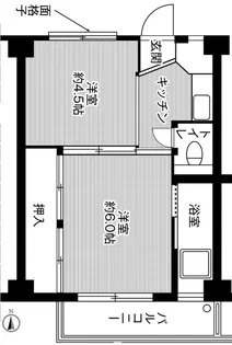 ビレッジハウス安積 3号棟【2階】の間取り