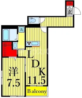 メゾンラフィーネ【2階】の間取り