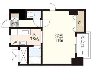 カーサ・フィオーレ表町【5階】の間取り