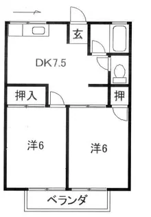 シティハイムアルバトロス【1階】の間取り