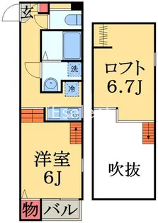 ハーモニーテラス寒川町【2階】の間取り