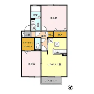 ラルーナ【1階】の間取り