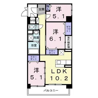 ソル・レヴァンテ【5階】の間取り