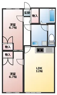 ハイハウス幕張【1階】の間取り