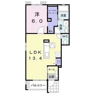 グリーン・アモール II【1階】の間取り