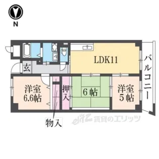 コレット坂部【4階】の間取り