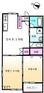 ファミールたけだII【1階】の間取り