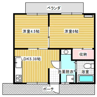 ハイツマロン【2階】の間取り