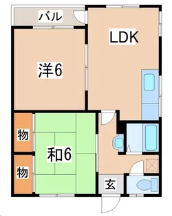2LDKの間取り画像