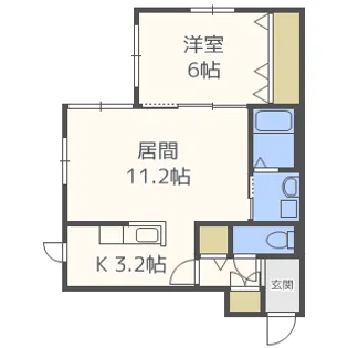 クラリス麻生【4階】の間取り