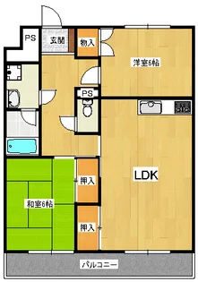 マンションヤマモト参番館【3階】の間取り