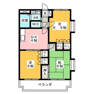 ウイングヒルズ【3階】の間取り