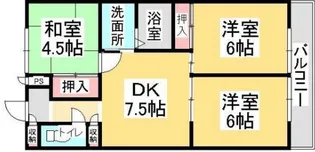 オルセーメゾン山川C棟【3階】の間取り