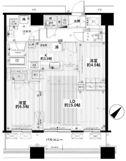 勝どきザ・タワー【42階】の間取り