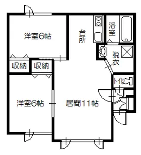 ショコラ館本町B【1階】の間取り