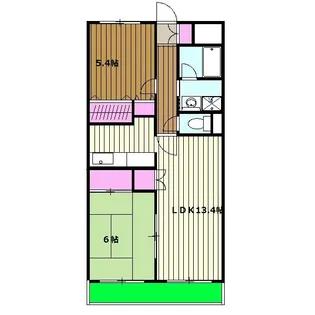 タカーラ・ハーヴェスト弐番館【2階】の間取り