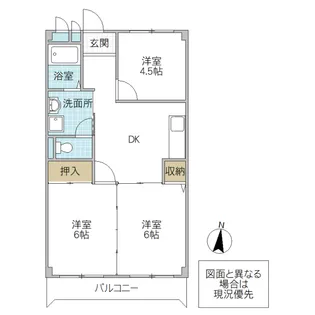 ハイツSTI A棟【2階】の間取り