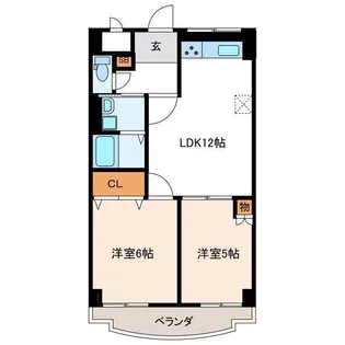 カーサ天王崎【7階】の間取り