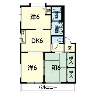 ディアスハイツ C棟【1階】の間取り