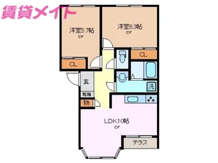 グランバード【2階】の間取り
