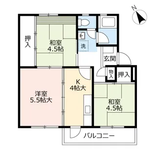 UR徳力【5階】の間取り