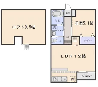 パサージュ ク レイナス【2階】の間取り