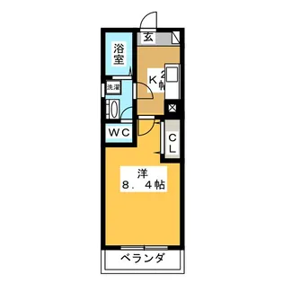 クレフラスト大曽根北B棟【1階】の間取り