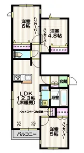 DOビル東長崎へーベルメゾン【1階】の間取り