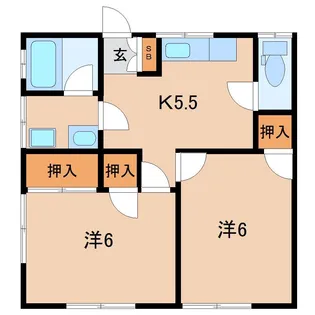 八反田住宅【1階】の間取り