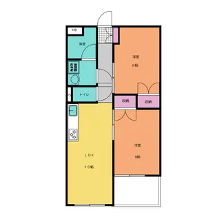 グリーンコーポ蛍ケ丘【3階】の間取り