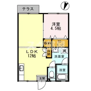 コーポ小谷ヶ丘【1階】の間取り