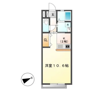 メゾン水江【1階】の間取り